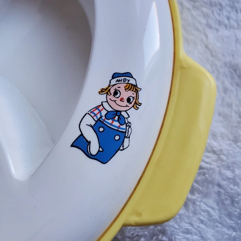 Vintage Raggedy Ann & Andy Nursery Needs Hot Water Feeding Dish W/ Box 1978